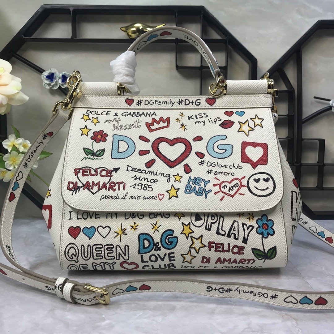 GLAMI MeGLAMIum Sicily Handbag Unique Print Motifs Muticolour For Women 10.2in/26cm GLAMI