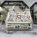 DG Medium Sicily Handbag Unique Print Motifs Muticolour For Women 10.2in/26cm DG