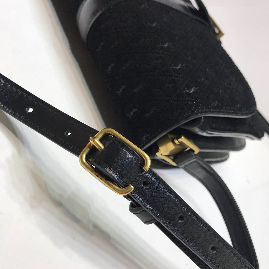 GLAMI Le Monogramme Small Satchel In Monogram Canvas And Smooth Black For Women 9in/23cm YSL
