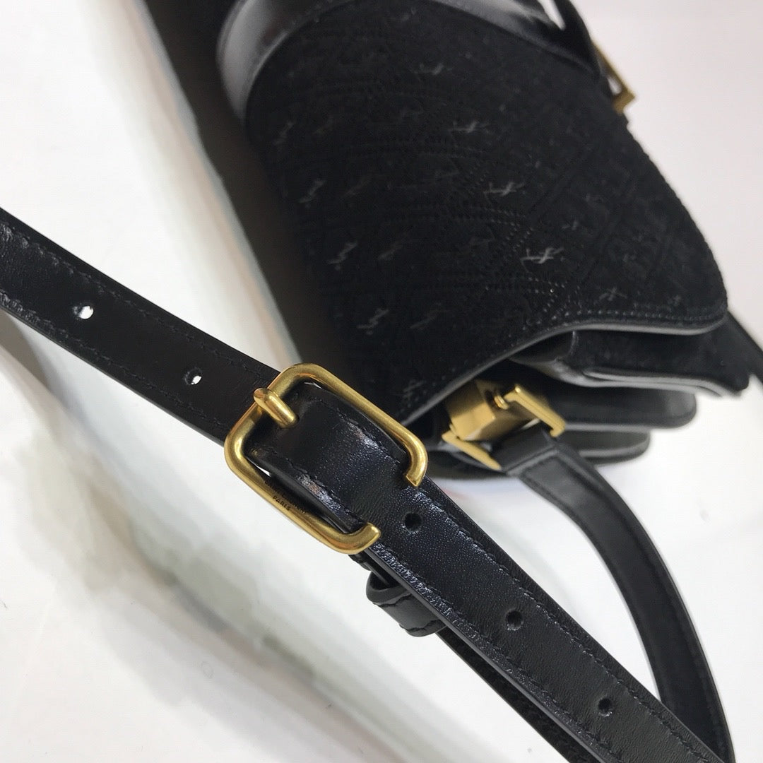 GLAMI Le Monogramme Small Satchel In Monogram Canvas And Smooth Black For Women 9in/23cm YSL