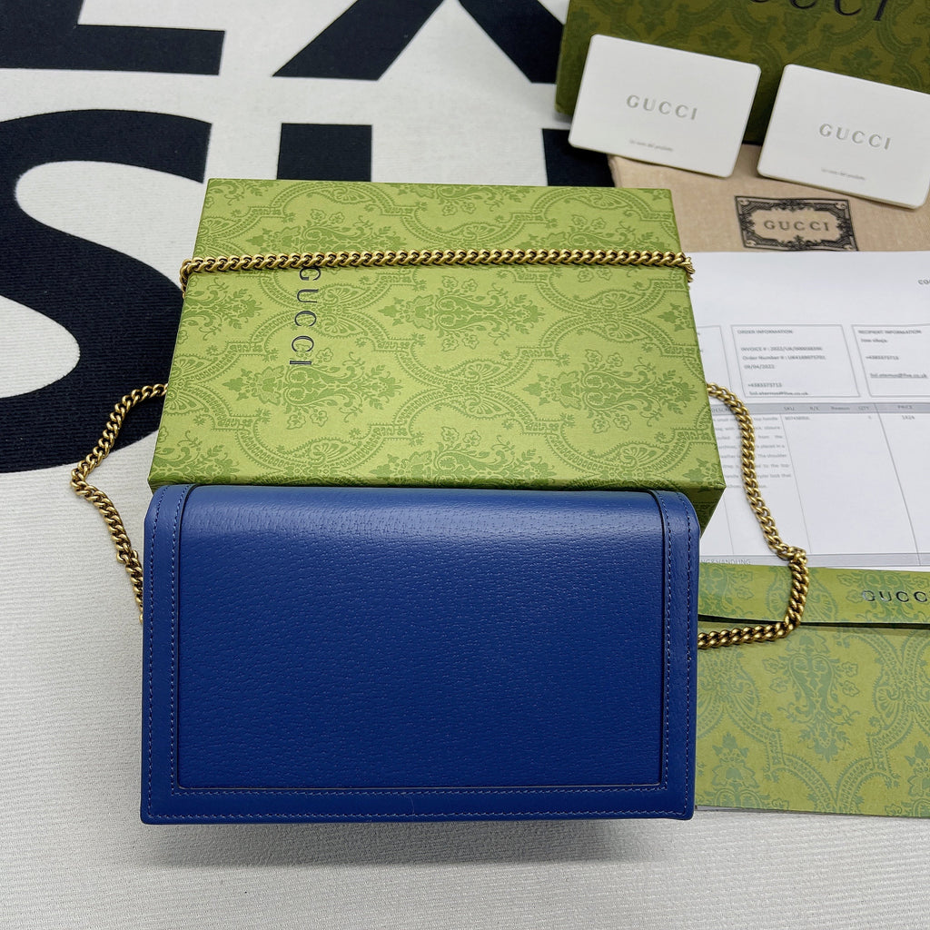 gg Diana Mini Bag With Bamboo Blue For Women, Women’s Bags 7.5in/19cm gg