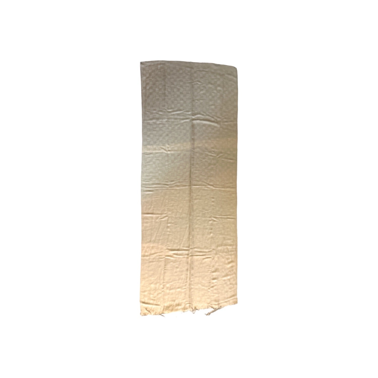 Louis Vuitton Beige Damier & LV Logo Cotton Scarf