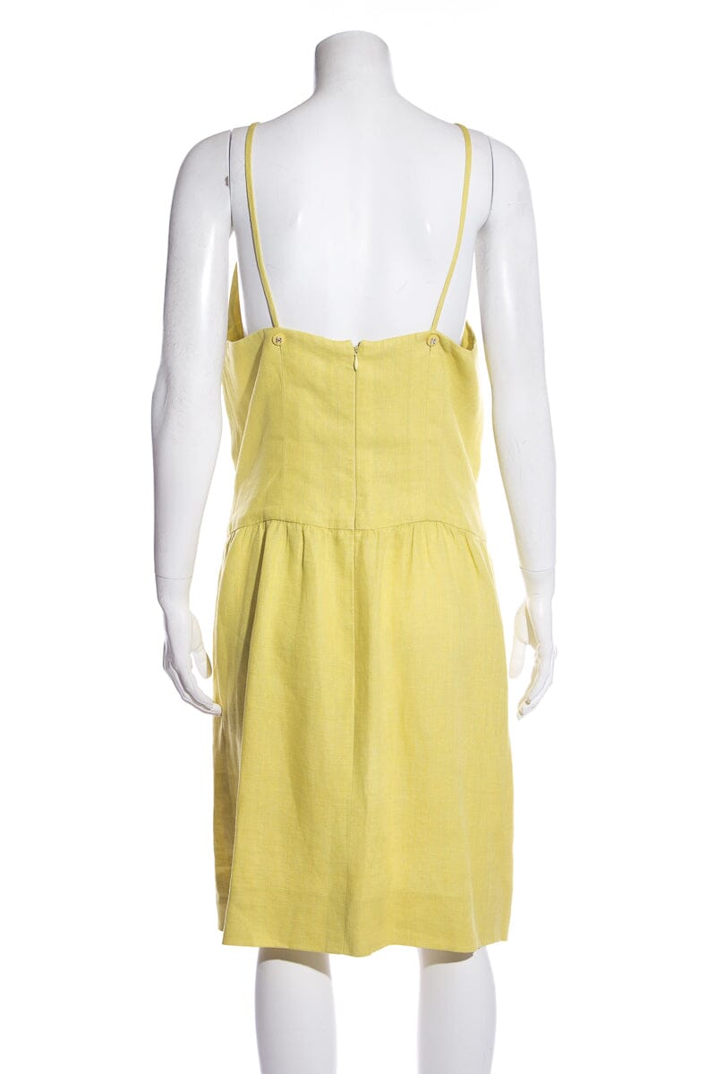 Chanel Citrine Dress With Button Detail SZ 40