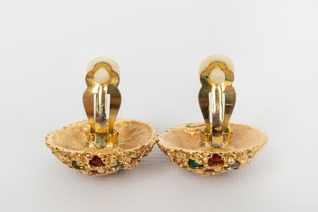 Boucles d'oreilles strassÃƒÆ’Ã‚Â©es Yves Saint Laurent