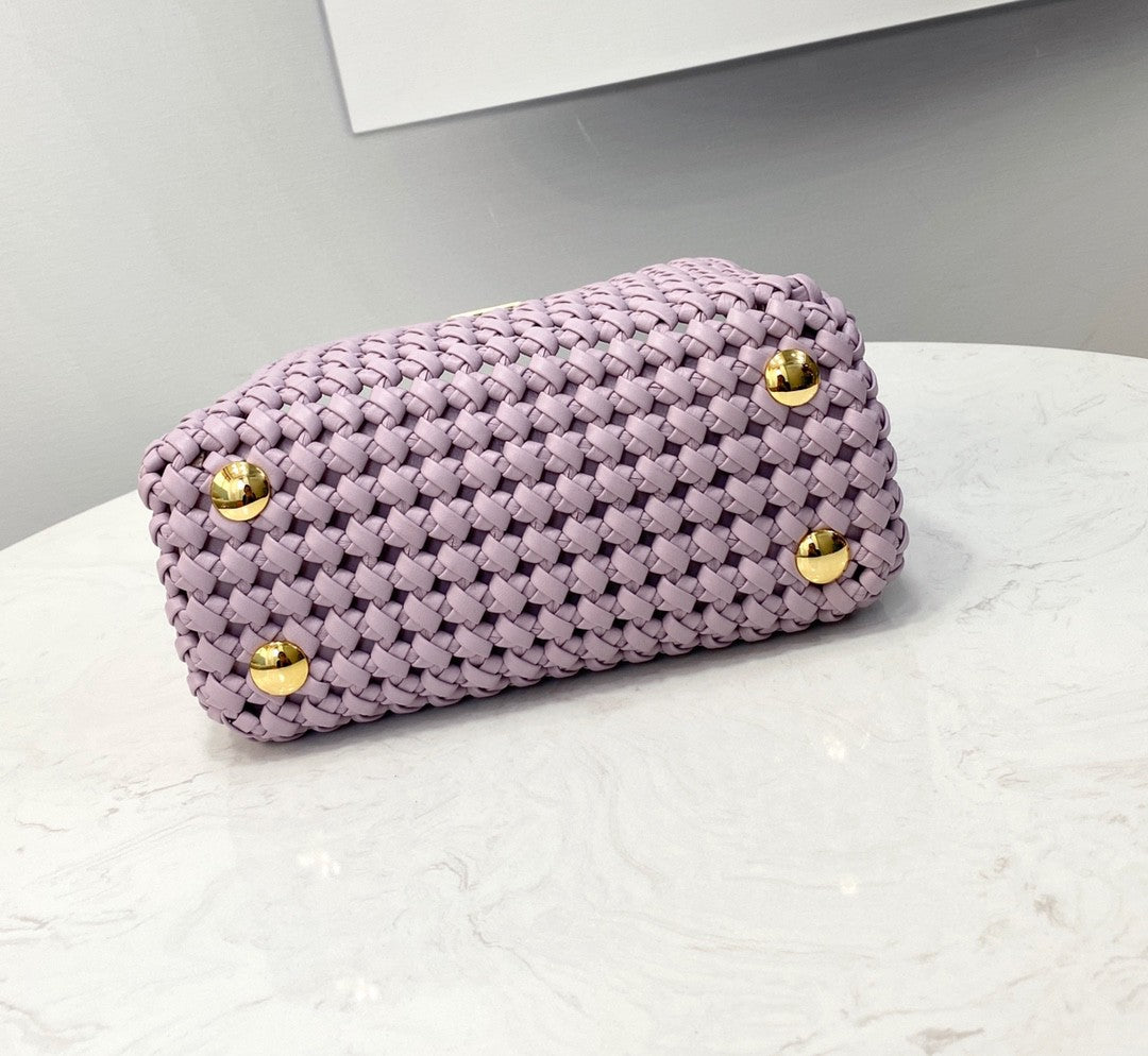 FI GlamI Mini Purple Braided Bag For Woman 18cm/7in