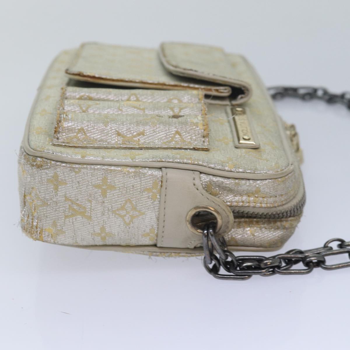 Louis Vuitton Monogram Shine Chain Mckenna Bag Silver