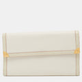 Louis Vuitton White Suhali Leather Porte Tresor International Wallet..
