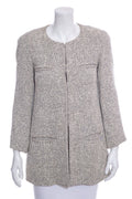 Chanel Beige Tweed Jacket SZ 38