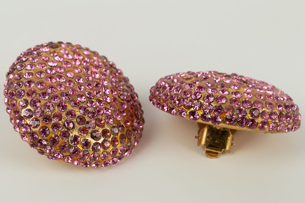 Boucles d'oreilles strassÃƒÆ’Ã‚Â©es Chanel