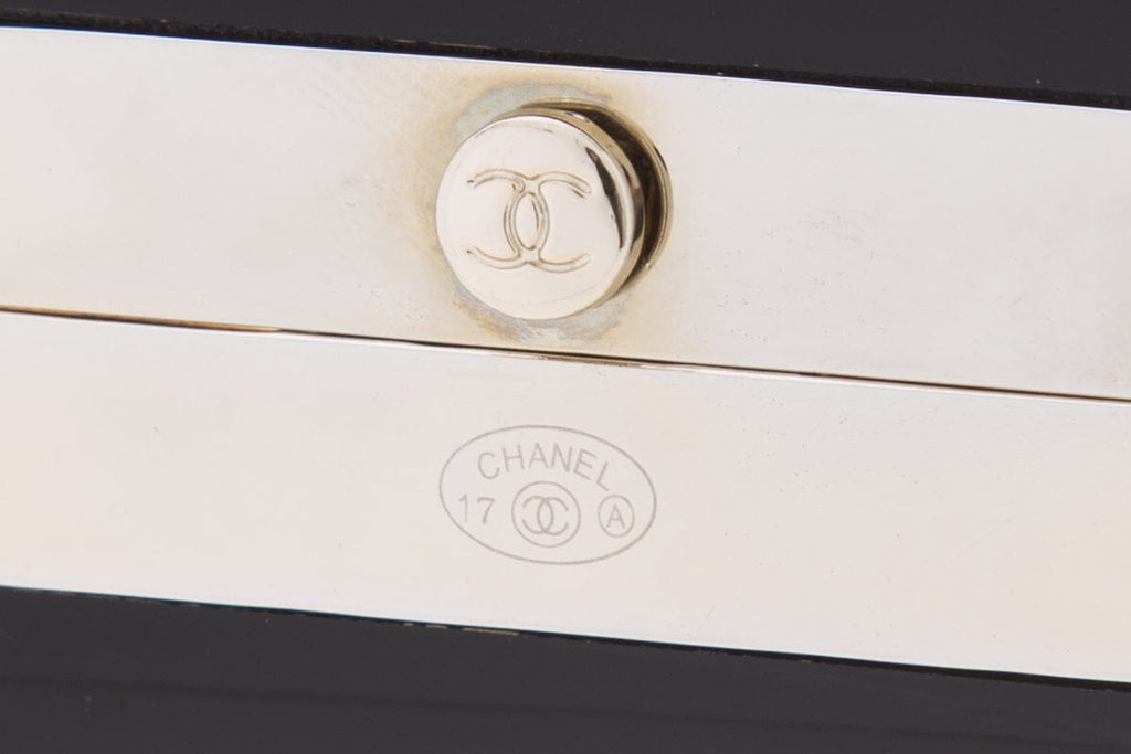 Chanel Black & Jewel Detail Cuff