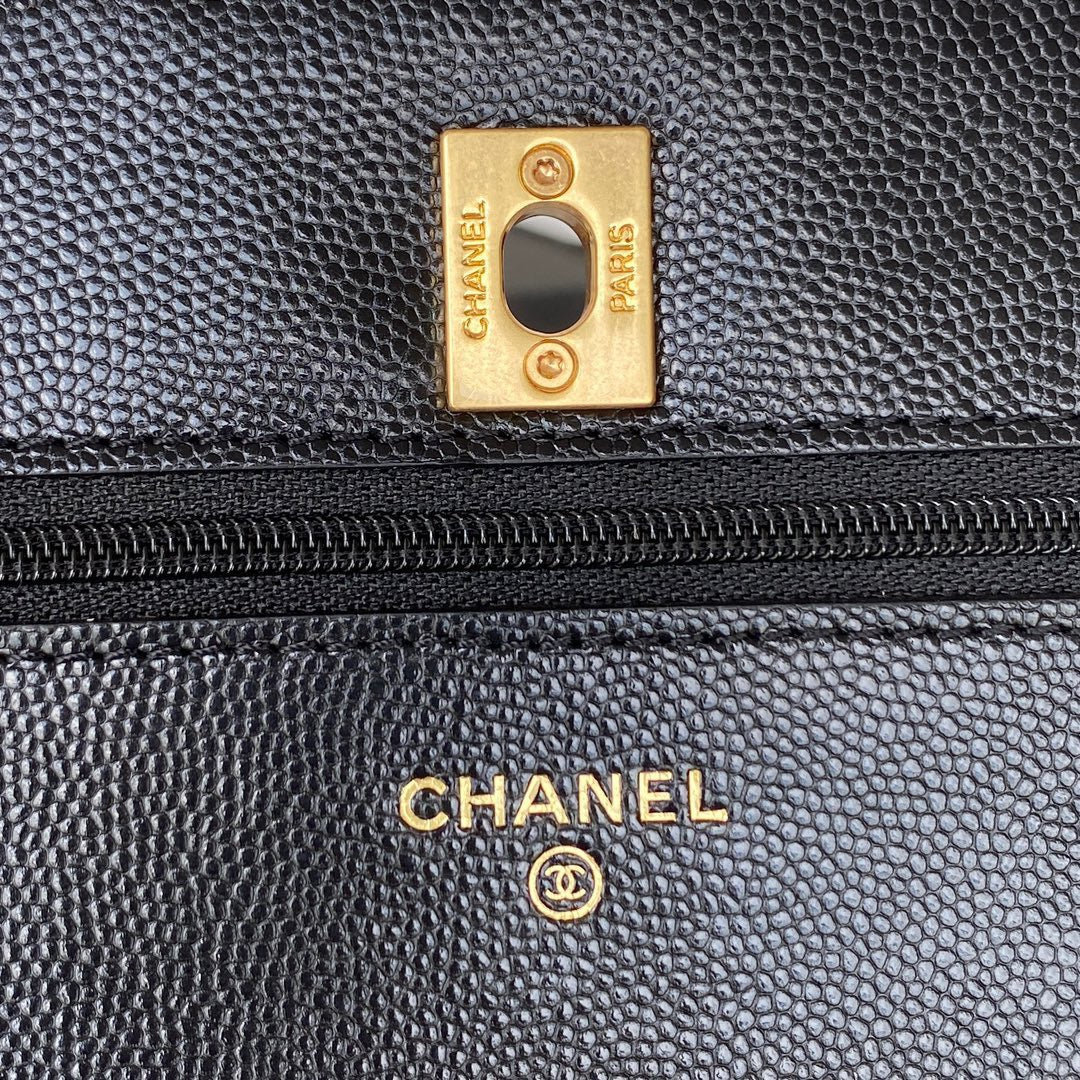CHL Clutch With Chain Gold Hardware Black For Women, Women’s Handbags, Shoulder Bags 7.1in/18cm AP2860