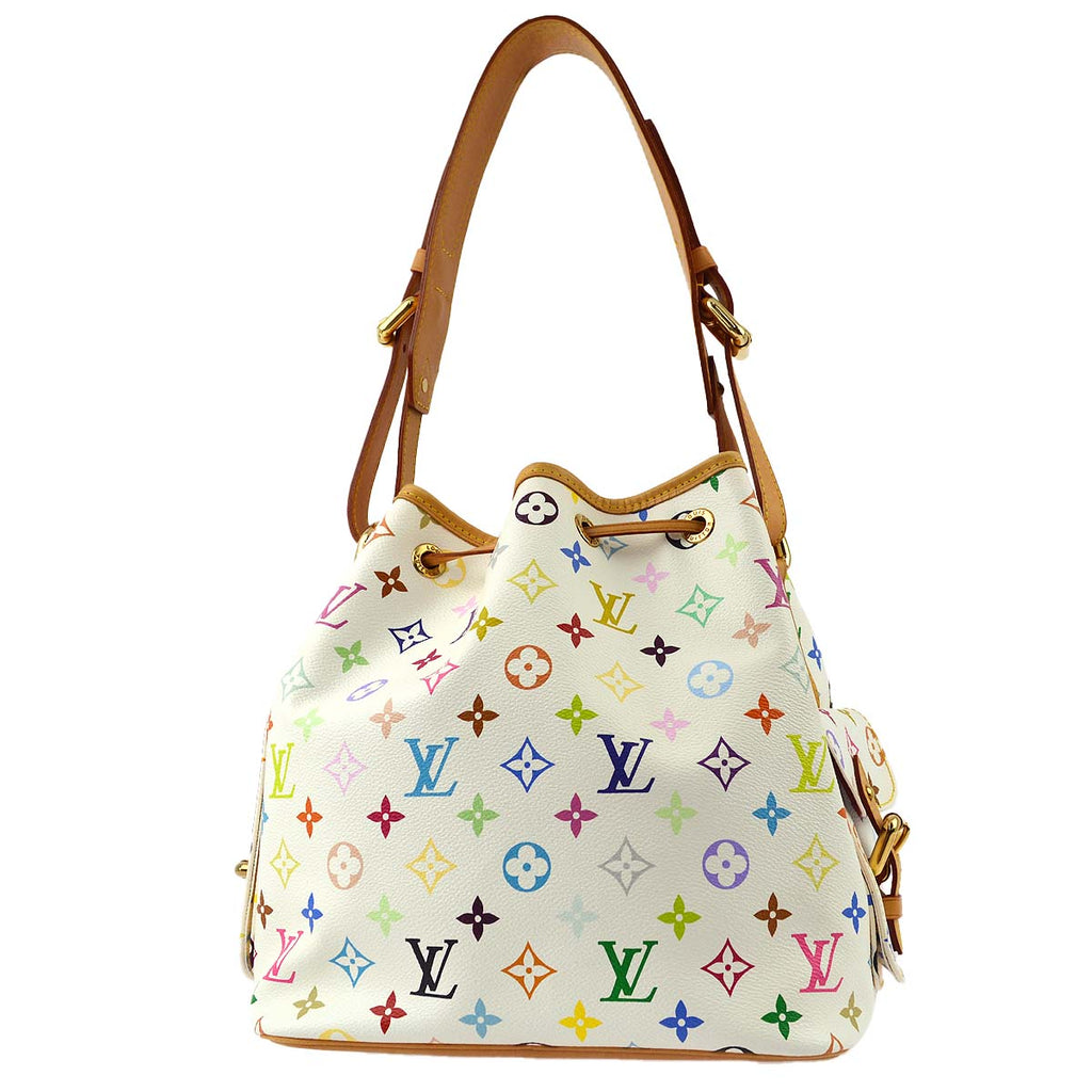 Louis Vuitton 2005 White Monogram Multicolor Petite Noe Bag M42229