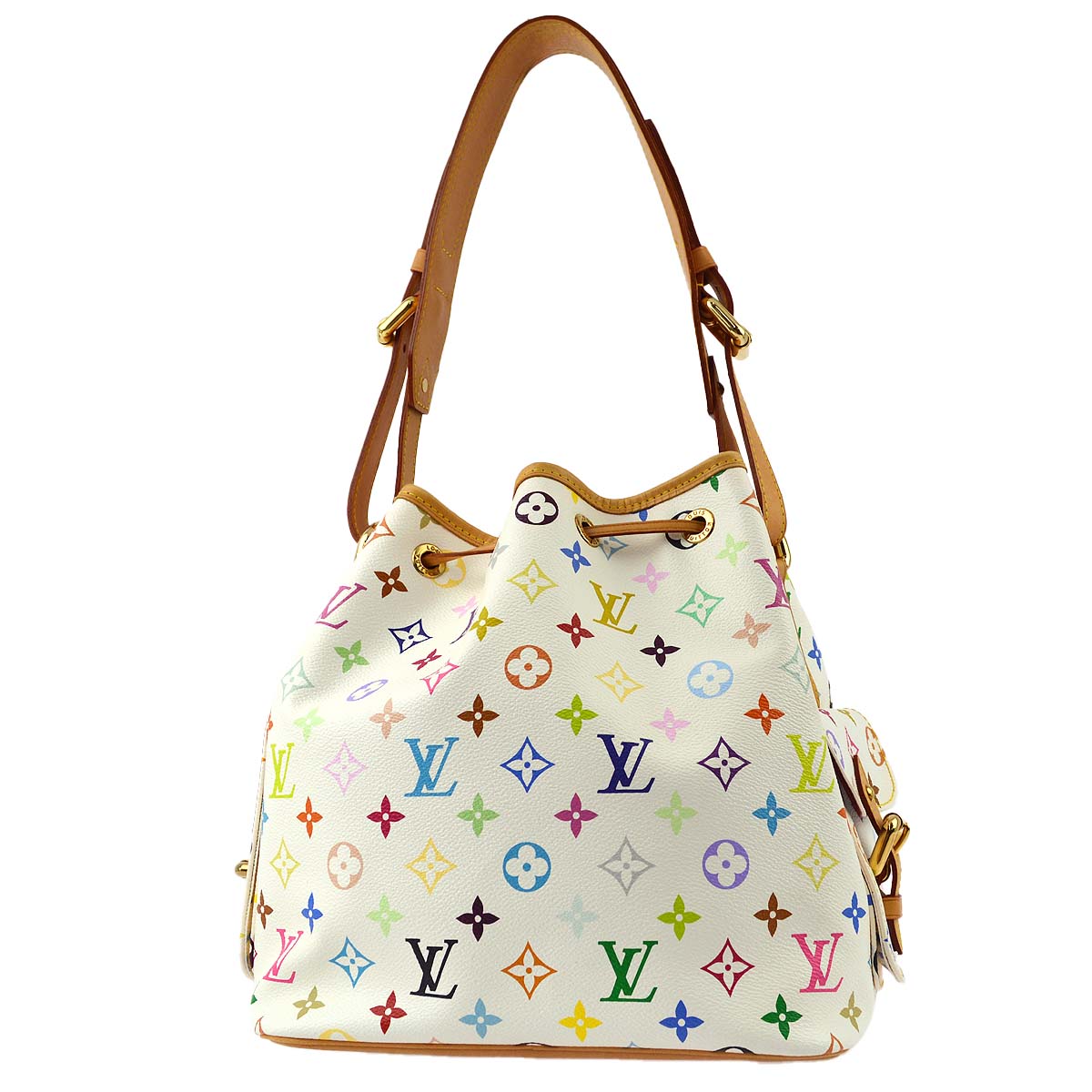 Louis Vuitton 2005 White Monogram Multicolor Petite Noe Bag M42229