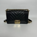 Preloved Chanel Leboy bag Black color - NG102621