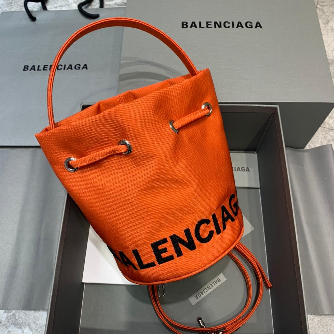 Balen Le Cagole MeGLAMIum Bucket Bag In Orange, For Women,  Bags 11.8in/30cm