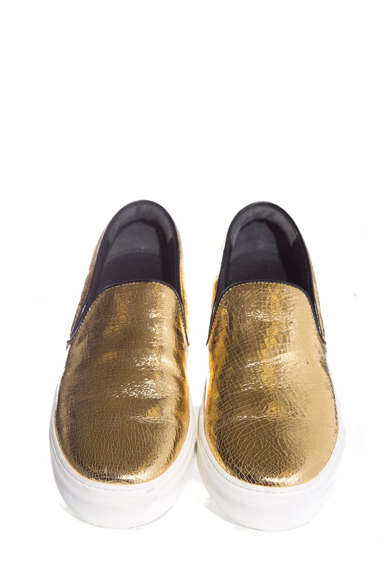 CÃƒÆ’Ã‚Â©line Gold Embossed Sneakers SZ 40 NWT