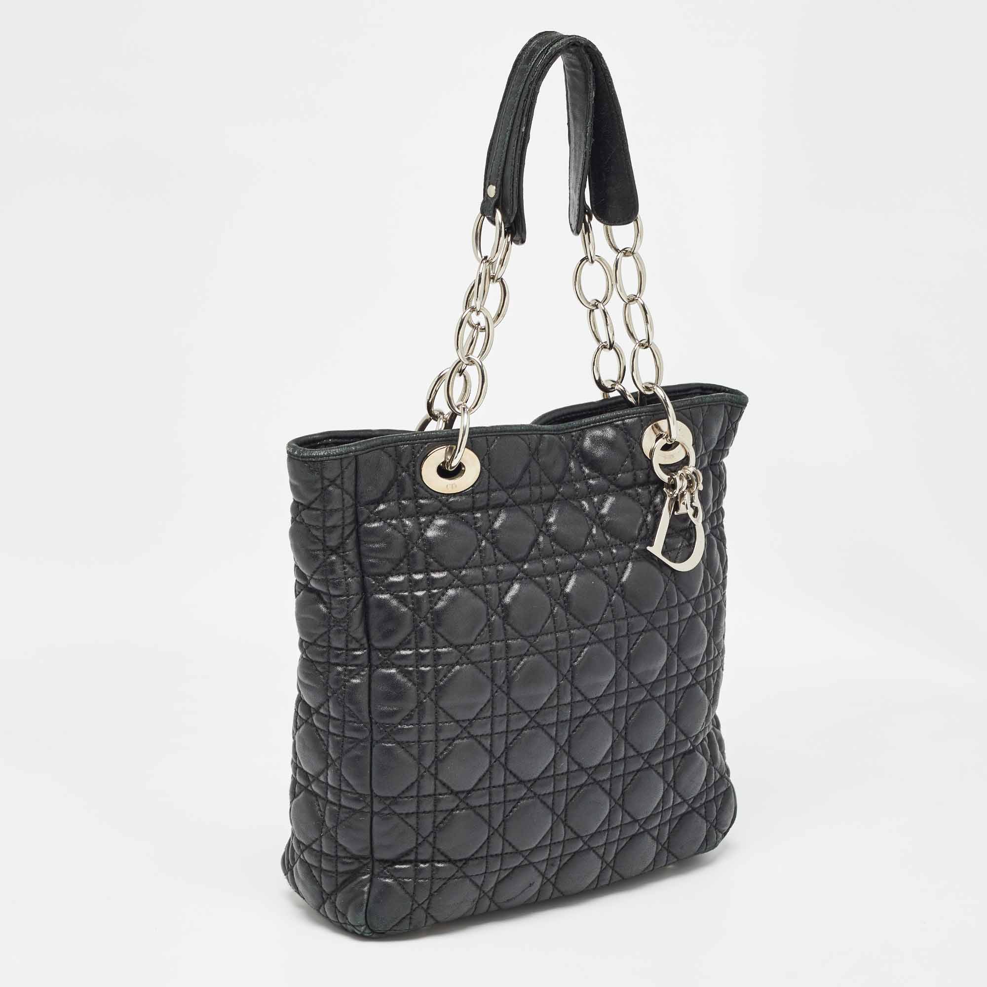 Dior  Cannage Quilted Leather Soft Lady Dior Tote