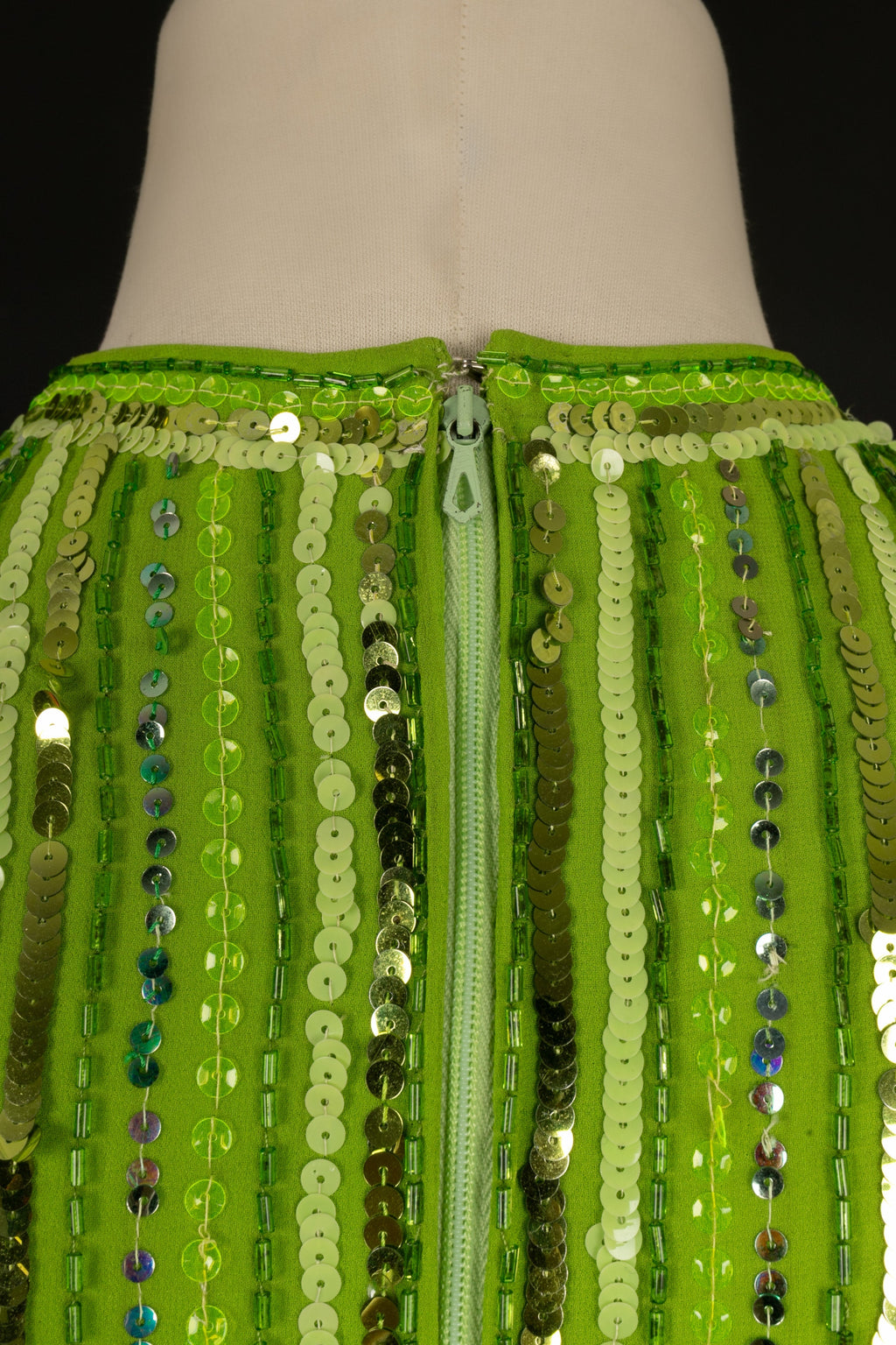 Robe verte en soie Carven