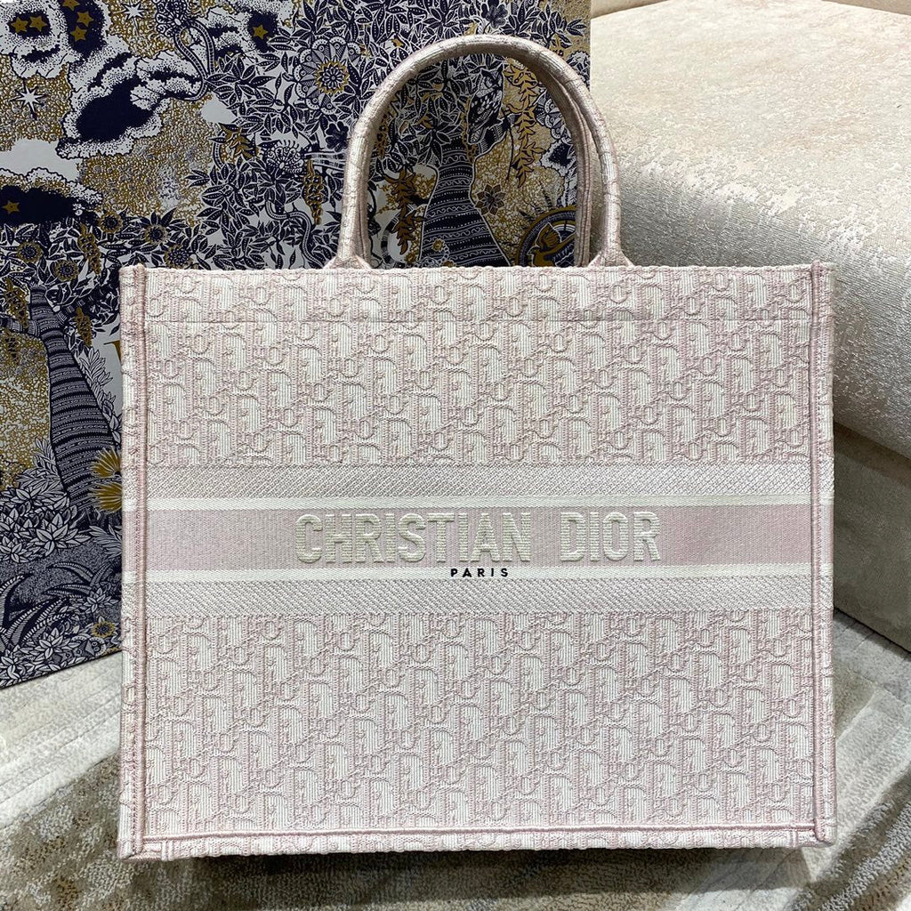 GLAMI Large Book Tote Rose Des Vents Oblique Embroidery, Pink, For Women WomenÃ¢â‚¬â„¢s Handbags, Shoulder Bags, 42cm CD