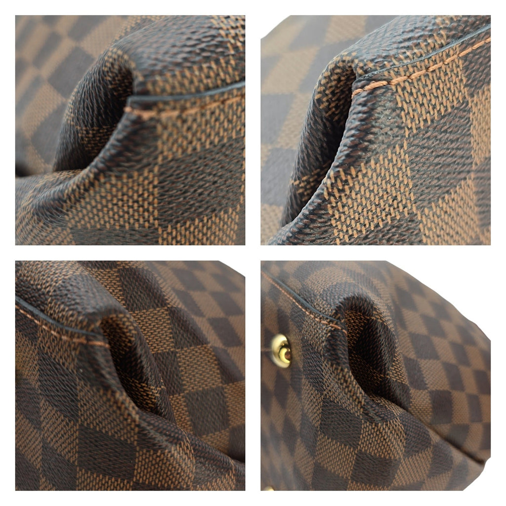 Louis Vuitton Damier Ebene Black Calfskin Maida Hobo