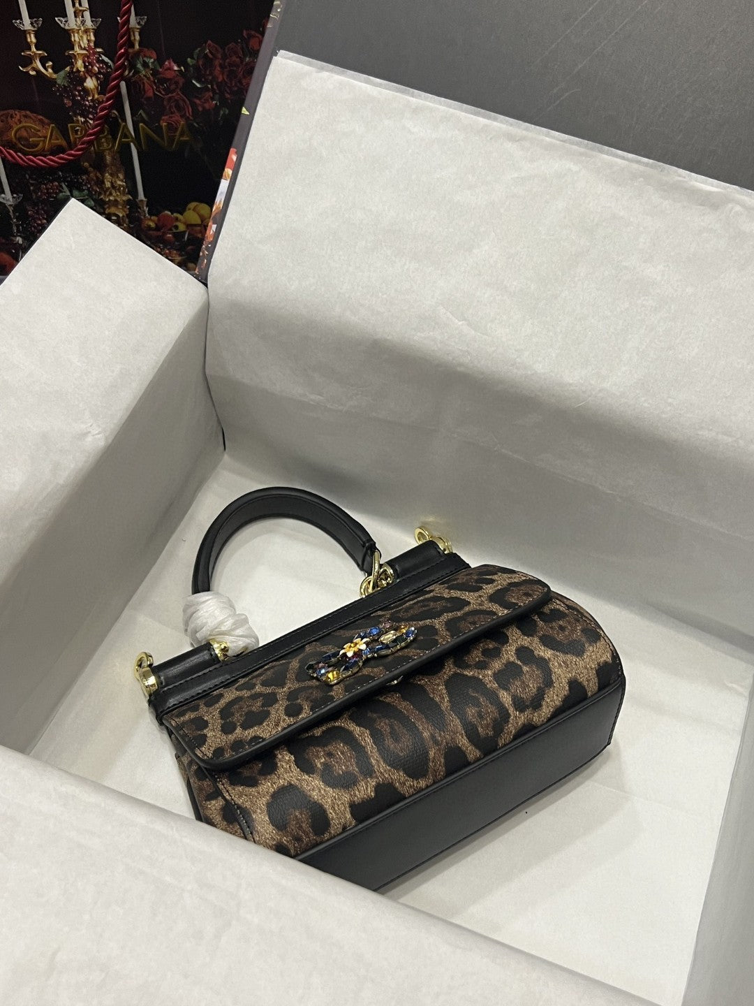 GLAMI Sicily Bag In Leopard-Print Pony Hair Multicolour For Women 7.9in/20cm GLAMI