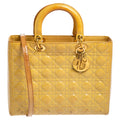 Dior Cannage Patent Leather Large Lady Dior Tote