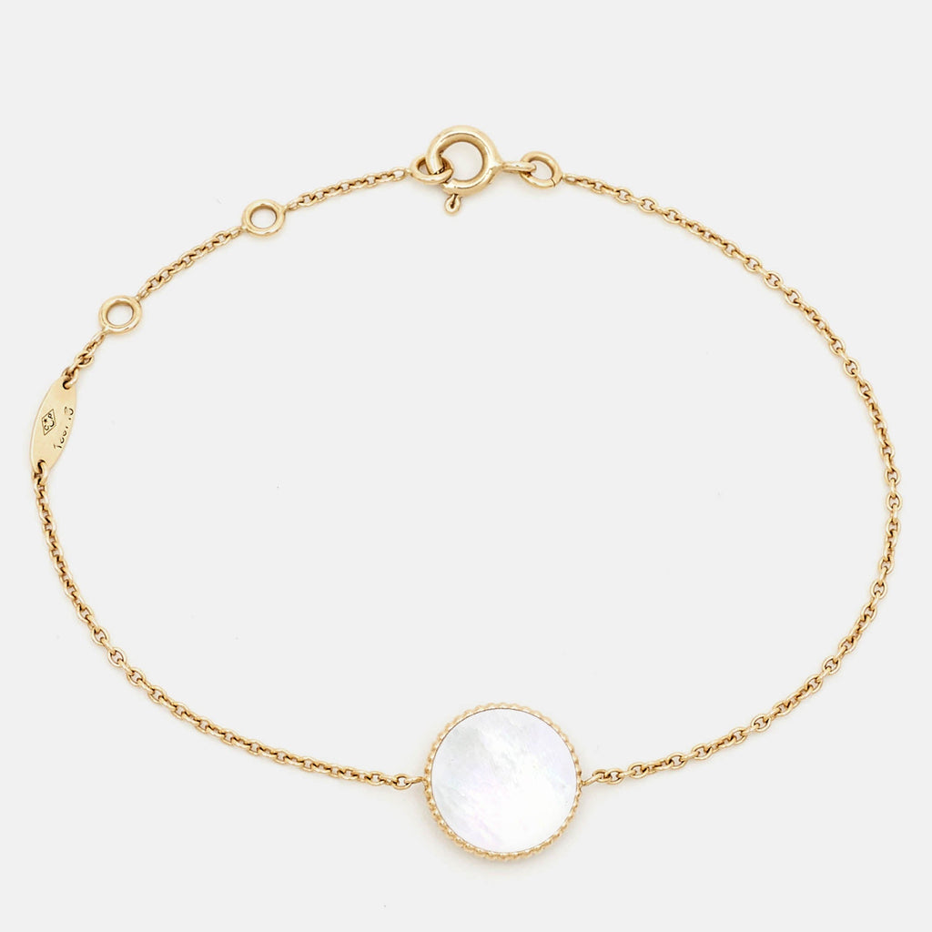 Dior Rose Des Vents Mother Of Pearl Diamond 18K Yellow Gold Bracelet
