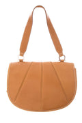 Salvatore Ferragamo Brown Leather Top Handle Flap Bag Handbag