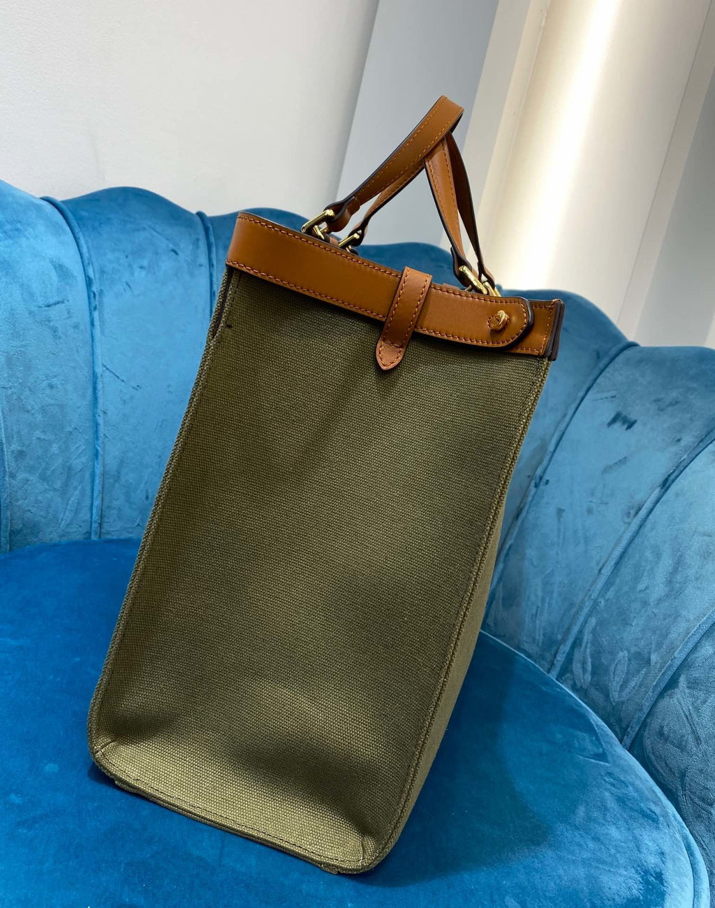 FI GlamI x Tote Bag Khaki For Women, Bags 15.7in/40cm FF 8BH374