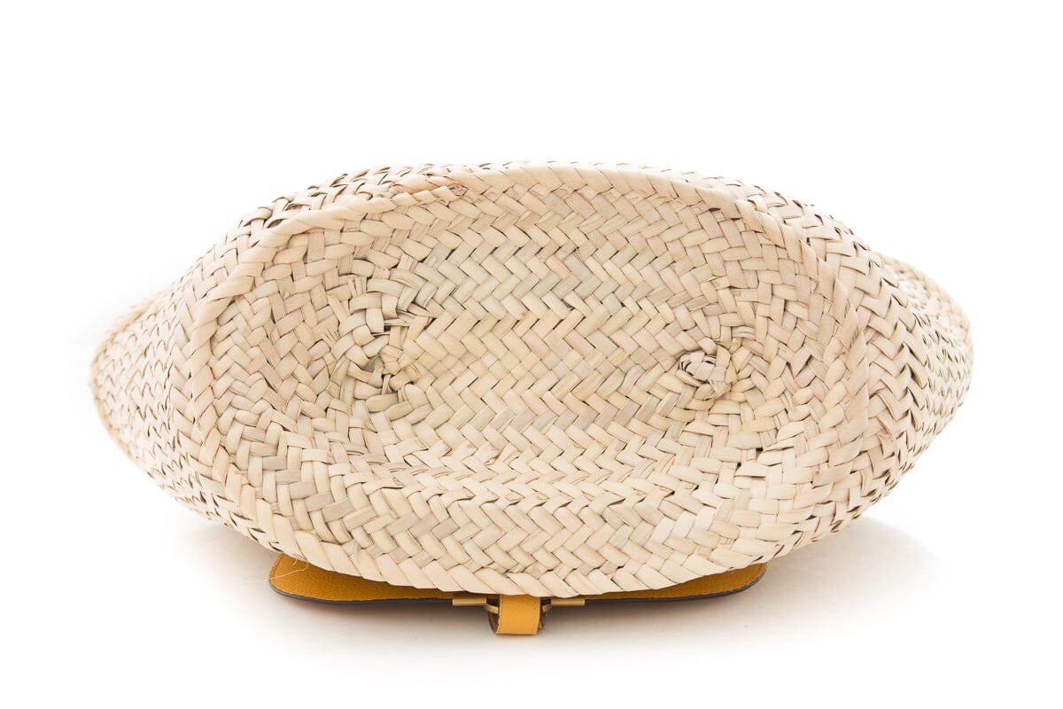 Chloe Marcie Basket Yellow Raffia Handbag