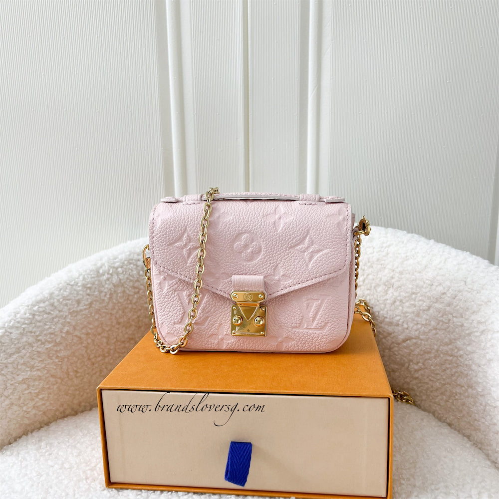 LV Micro Metis in Pink Empreinte Leather and GHW