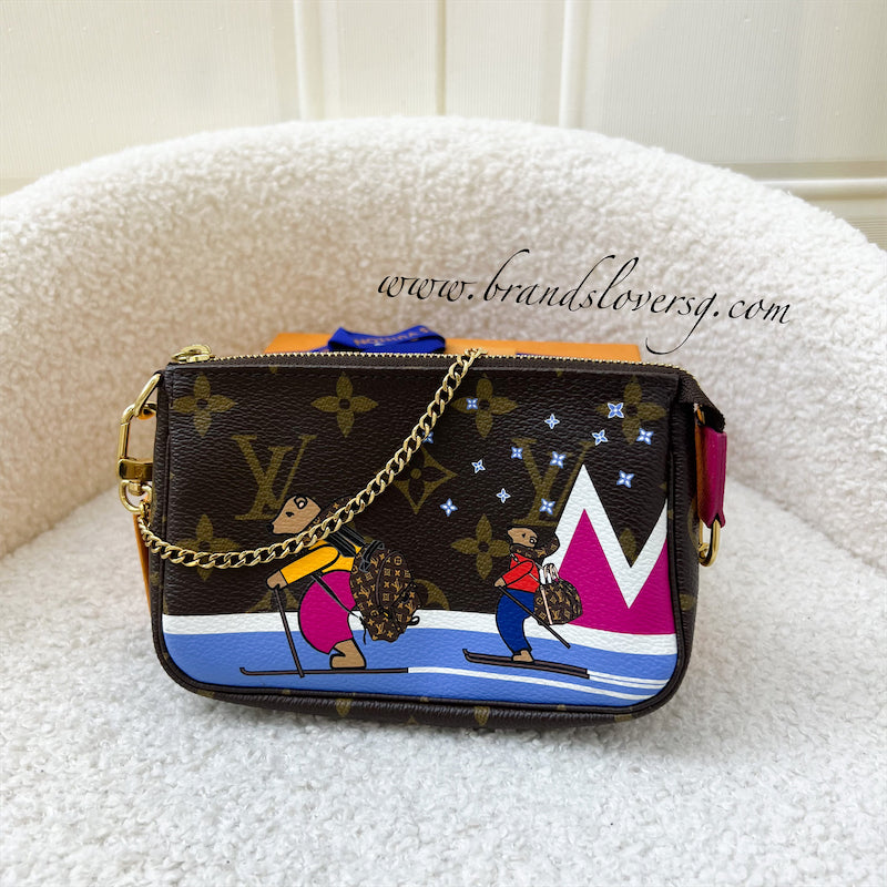 LV Mini Pochette Accessoires in Christmas Animation Monogram Canvas (Alps)