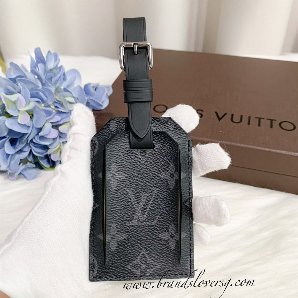 LV Luggage Tag in Monogram Eclipse Canvas