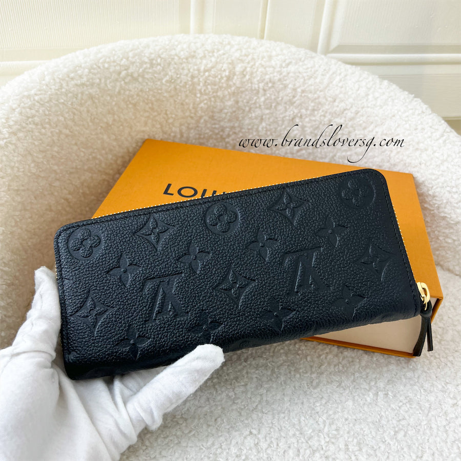 LV Clemence Long Wallet in Black Empreinte Leather GHW