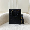 LV Petit Sac Plat in Black Empreinte Leather GHW