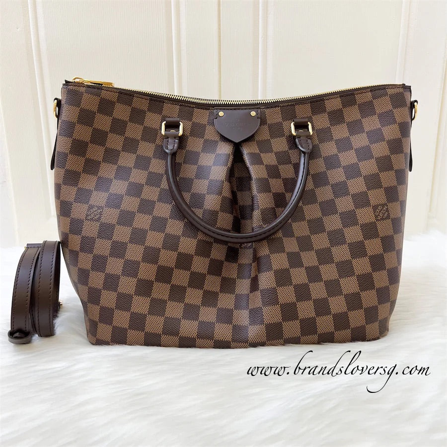 LV Siena GM Bag in Damier Ebene Canvas and GHW