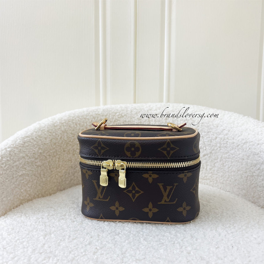 LV Nano Nice in Monogram GHW