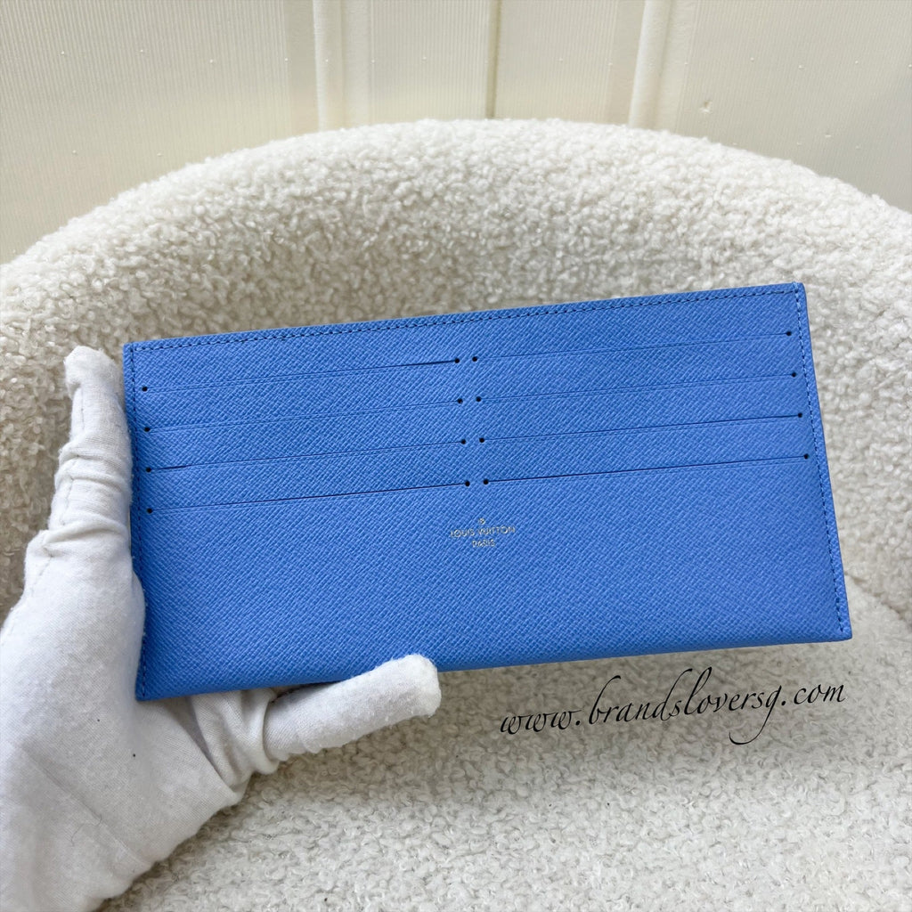 LV Felicie Pochette Card Holder in Blue Leather