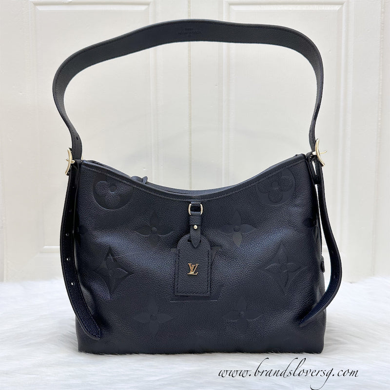 LV Carryall PM in Black Giant Monogram Empreinte Leather and GHW