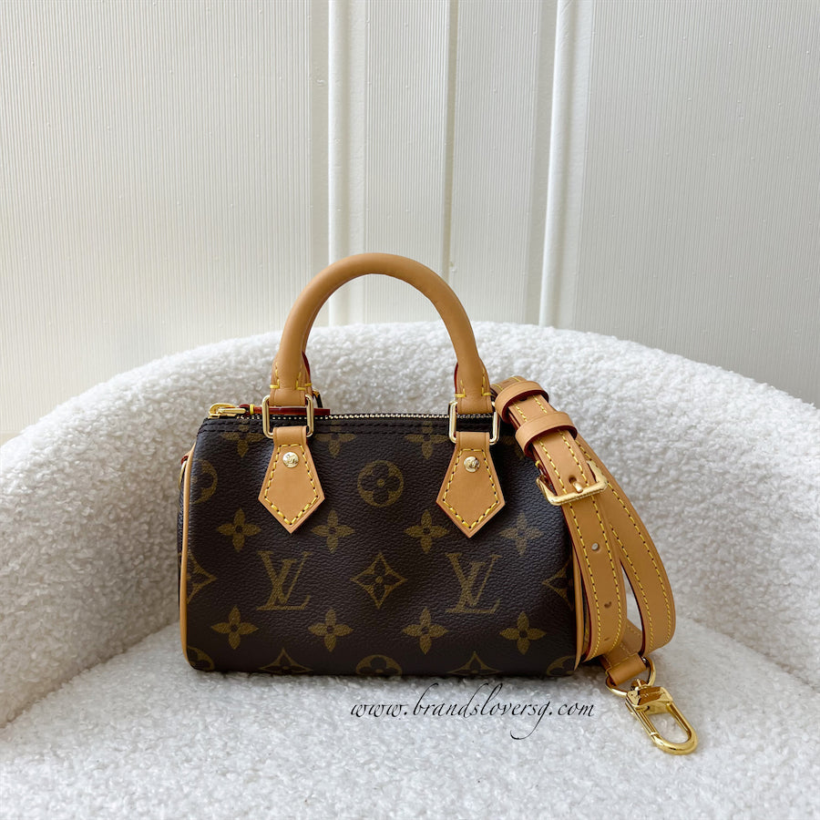 LV Nano Speedy in Monogram Canvas GHW