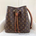 LV Neonoe MM in Monogram Canvas, Caramel Strap and GHW