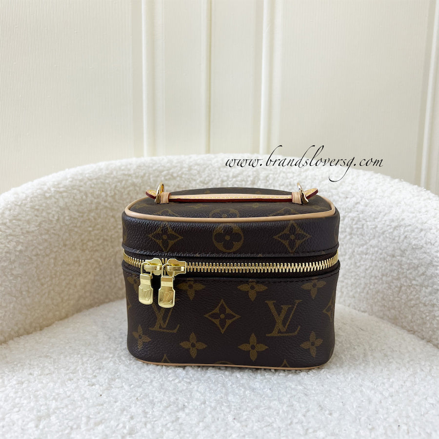 LV Nano Nice in Monogram Canvas GHW