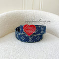LV x Nigo 40 mm Heart Buckle Belt in Denim and SHW