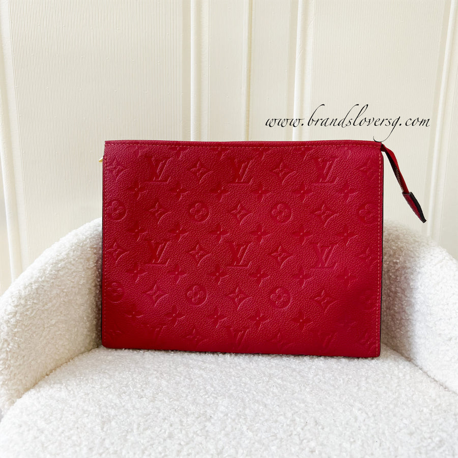 LV Toiletry 26 in Red Empriente Leather GHW
