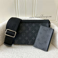 LV  Mens Gaston Wearable Wallet in Monogram Eclipse Reverse coated canvas SHW
