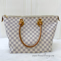 LV Saleya PM Tote in Damier Azur Canvas and GHW