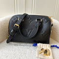 LV Speedy Bandouliere 20 in Black Giant Monogram Empreinte Leather and GHW