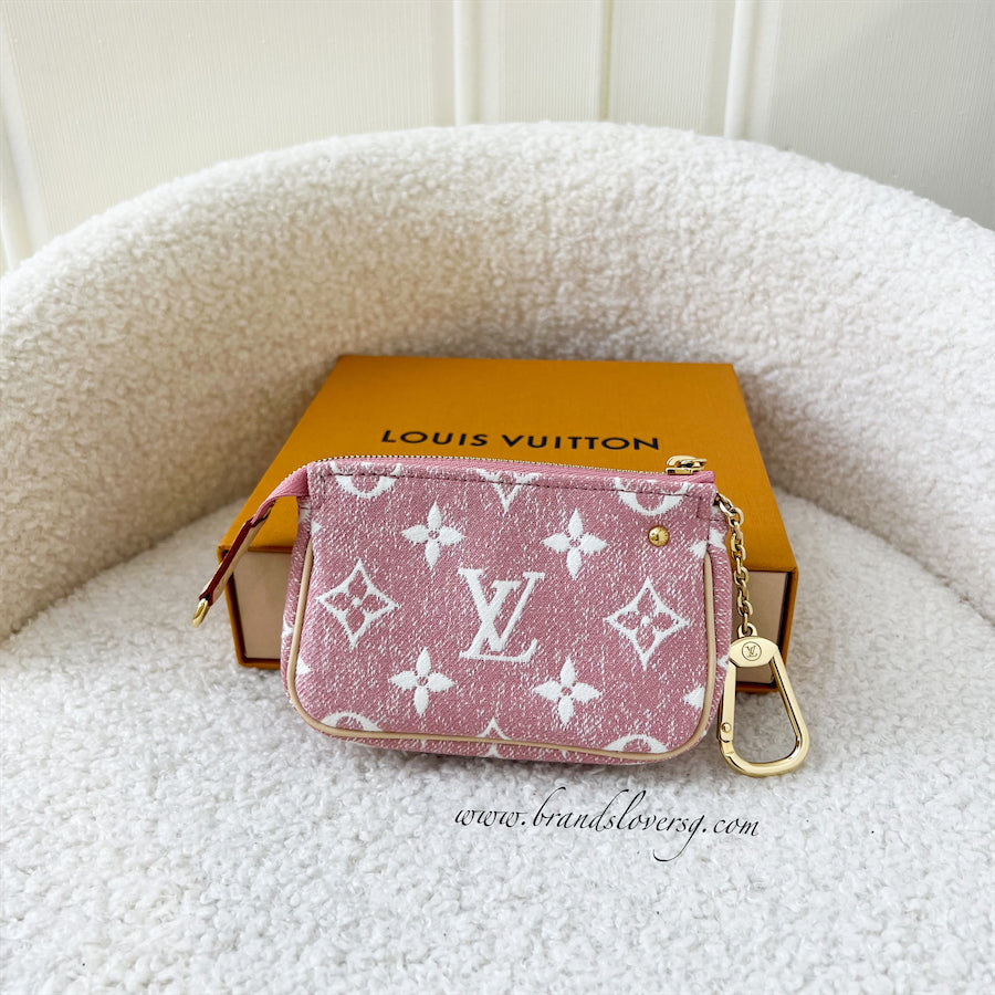 LV Micro Pochette Accessoires in Pink Denim GHW