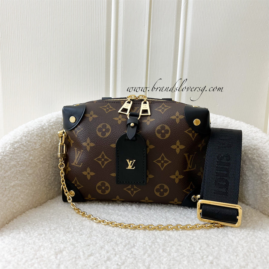 Louis Vuitton Petite Malle Souple in Monogram Canvas, Black Trim and GHW