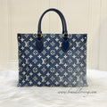 LV Onthego MM in Ombre Blue Denim and GHW